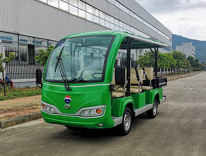 L8-1座电动观光车箱式货车箱式电动观光车带斗改装车摆渡车-