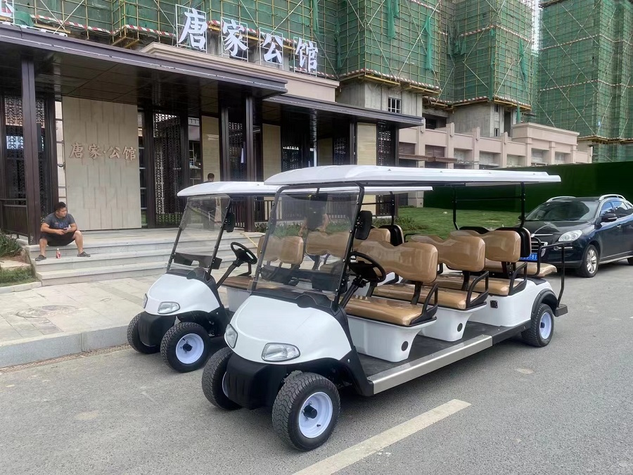 珠海楼盘唐家公馆售楼部看房车-电动高尔夫球车