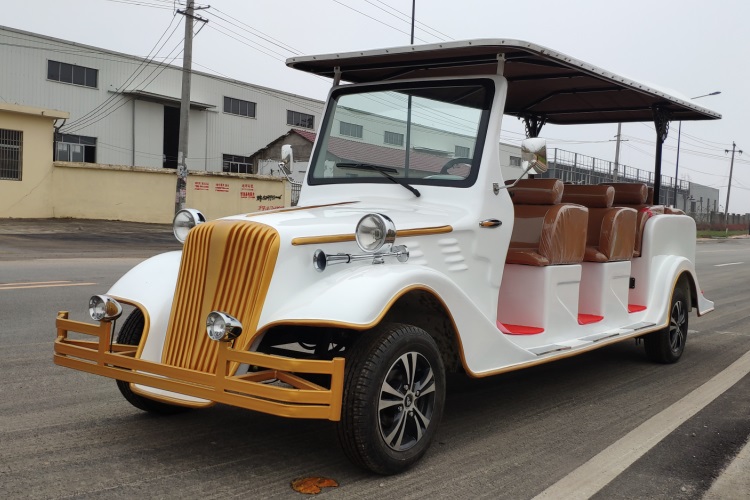 迎宾新款8座电动老爷车楼盘看房车景区旅游观光车-鑫时代观光车(图4)